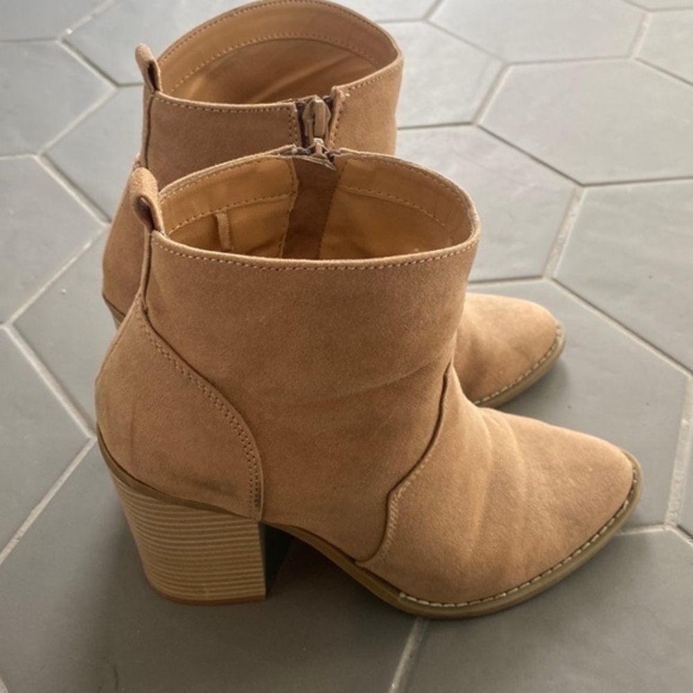 Express Light Brown Ankle Booties